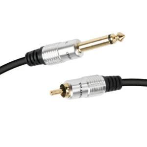 RCA입력연결전용 6.35모노단자 오디오전환케이블 1.8m