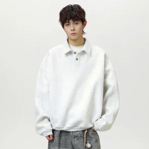 코디코치 버튼카라 긴팔 티셔츠 오버핏 헨리넥 베이직한 무지 포멀 캐주얼 믹스 편한 맨투맨