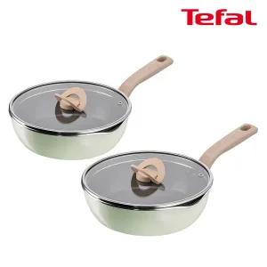 [테팔]인덕션 원픽 냄비팬 2종(그린22+그린24)
