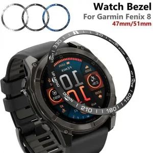 가민피닉스 가민 페닉스 8 금속 베젤 스마트 워치 범퍼 커버 쉘 프레임 보호 케이스 47mm 51mm