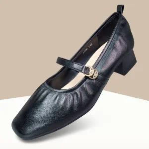 [마마슈] 베시 여성 가죽 구두 메리제인 큐빅링 발볼편한 쿠션