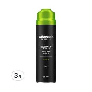 질레트랩스 래피드 포밍 쉐이브 젤 198ml 3개