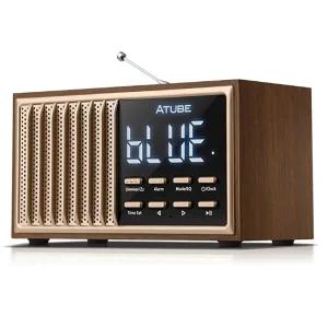 에이튜브 A30RB (정품) 올인원 블루트스 레트로 스피커 (FM 라디오,알람,USB재생)