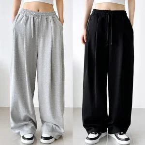 [꾸안꾸무드] 루즈핏 투턱 와이드 XL까지 낙낙핏 트레이닝바지 봄,가을 데일리 캐주얼 남녀공용 빅사이즈까지 완벽