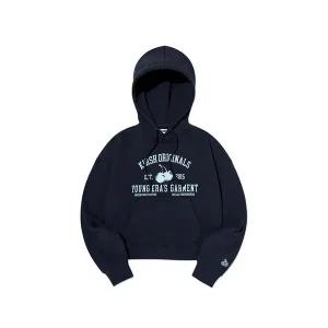 [키르시](대구신세계)체리 아치 로고 크롭 후드 [다크 네이비]