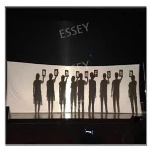 그림자극 천막 흰색 댄스 천 3x3m 뮤지컬 조명 대형 브라켓 커튼