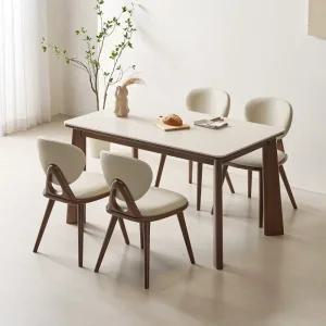 데코라인 브로나 4인용 세라믹식탁 원목 테이블 1400 의자4