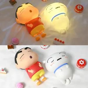 짱구 흰둥이 배빵빵 무드등/LED 조명 수면등 굿즈 피규어 취침