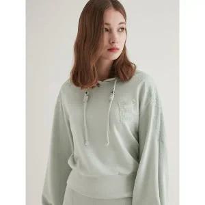 [하프클럽/에고이스트]민트 레이스패치 후드 티셔츠 EN3CL364