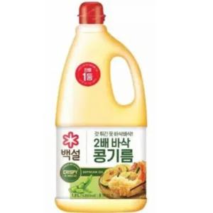 백설 2배바삭 콩기름 1.8L×2개/