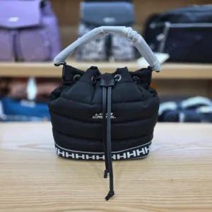 루이까스텔 여성 아이패턴 웨빙 패딩 핸들 크로스백 7LEBG335B