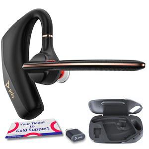 폴리 보이저 레전드 50 UC 블루투스 헤드셋, 충전 케이스, AI 기반 노이즈 캔슬링, 4 마이크 윈드스마트