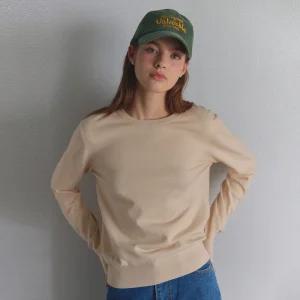 비키~베이직 소매 슬릿 라운드넥 풀오버 (TJUCX9902)