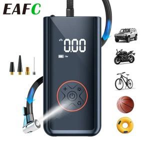 공기주입기 EAFC 6000mAh 자동차 공기 펌프 휴대용 압축기 오토바이 자전거 공 풍선 무선 유선 타이어 팽창