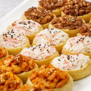 [11시45분] 저당 유부초밥 3종 9팩세트 치즈 불닭 불고기 크래미와사비