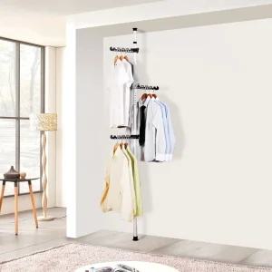 고정식 1단 행거 옷걸이 폴행거 기둥 일자 튼튼한 벽고정 기둥형 폴대