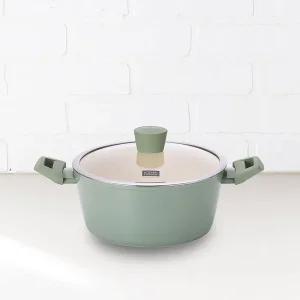 키친플라워 그린애플 인덕션 양수냄비 24cm