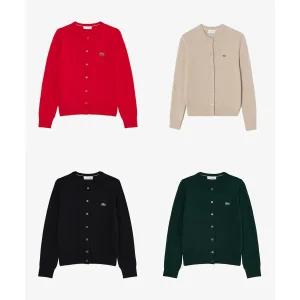 라코스테 브랜드관 여성 25FW 베이직 크루넥 가디건 AF122E-55N 4컬러 택1 271217