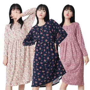 폭스 피치기모 A타입 하이 투버튼 원피스 잠옷 E5 여성용