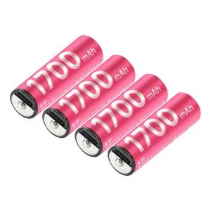 USB C 충전식 건전지 C타입 / AA 충전지 4개 충전 케이블 세트 WISEUB54C