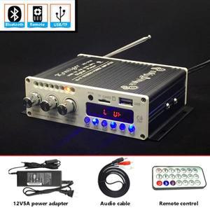 KENTIGER HY-V10 원격 제어 블루투스 앰프, USB TF FM 라디오 AUX 기능, 홈 카드 앰프 DC 12V 입력