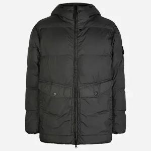 스톤아일랜드 5F 4100011 S0A23 V0062 크링클랩스 와펜 후드 패딩 자켓 리드 그레이