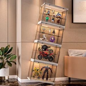 레고진열장 스탠드 아크릴 장난감 피규어 스토리지 진열장 - 3단 화이트