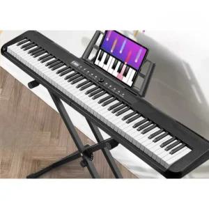 전자 피아노 입문용 디지털 휴대용 초등학생 건반 블랙(88건반)