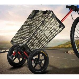 장바구니카트 이동식 자전거 수레 시장 카고 핸드카 직선봉+ 고무바퀴