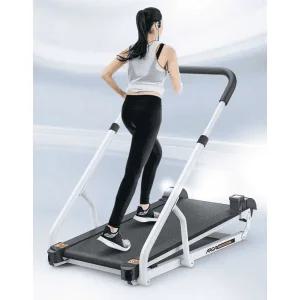 러닝머신 실내 다이어트 유산소 홈트 무소음 트레드밀 블랙-접이식+조절 가능한 팔걸이