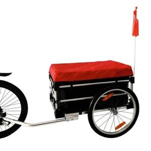 자전거트레일러 카고 수레 트레일러 연결 리어카 카트 그린 트레일러