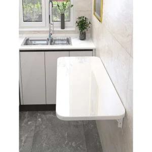 벽걸이테이블 원룸 거실 노트북 접이식 미니 책상 90x30cm 화이트테이블+접이식브래킷 2개