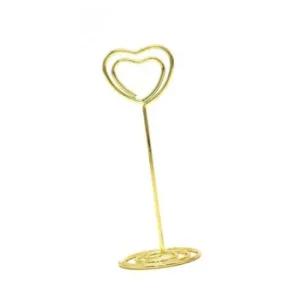 종이클립 와이어 스탠드 메모 꽂이 하트 골드 메모지꽂이 메모클립 쇼클립 가격표꽂이 메모집게