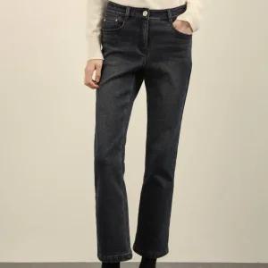 올리비아로렌 HC03 밍크 본딩 부츠컷 데님팬츠  VVC MP4W A181