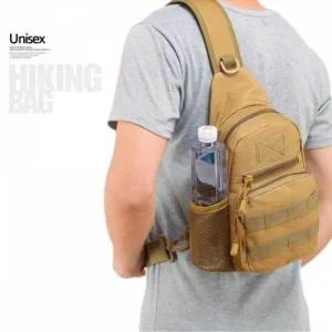 밀리터리 하이킹 800D재질 슬링백 야외 베이지
