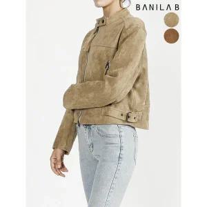 [하프클럽/바닐라비]여성 차이나넥 스웨이드 자켓