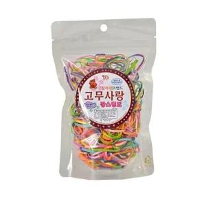 장스 지퍼 우레탄 헤어 밴드 투톤/머리끈/스프링/대용량/고무줄/납작/고무끈/칼라/여성/세트/고무/스프링끈