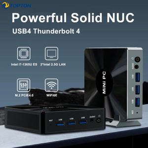 Topton Solid Nuc D17 게임용 미니 PC Intel i7 1360P/1365U ES Thunderbolt 4 2*DDR5 LAN 방화벽 컴퓨터 W
