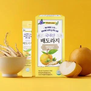 홀썸 NFC 착즙 100% 국내산 배도라지즙 15포 기관지 도라지배 건강 즙 스틱