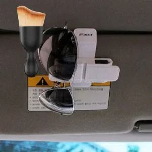 차량용 선글라스 클립 걸이 2색 먼지 브러쉬 세트 선글라스클립 클립선글라스