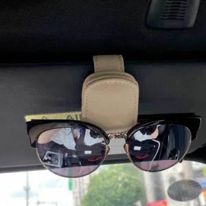 차량 선글라스 거치대 편리한 안경 보관 클립 베이지 색상 자동차 걸이 차량용