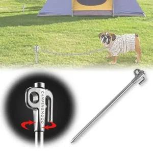 야외 강아지 목줄고정 회전팩 캠핑 반려견용 고정핀-WFGA262