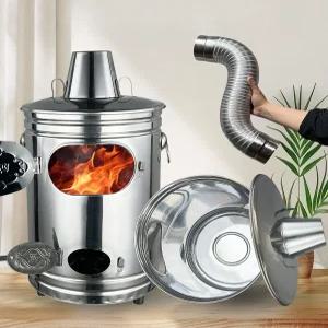 드럼통 소각로 종이화로 스테인리스 실외 소형 화로 난로 종이 쓰레기