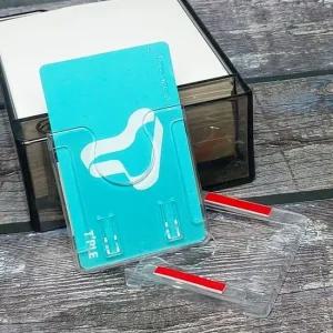 테이프 부착 교통카드 주차권 카드홀더 케이스 1개 문구반점 교통카드홀더