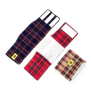 [콩심팥심]수컷 강아지 매너벨트 체크레드 S 1P 애견 기저귀 반려견위생용품