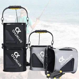 [콩심팥심]접이식 두레박 민물 바다 낚시 미끼통 물고기통