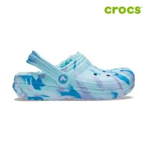 [크록스 정품] 클래식 마블 라인드 클로그 키즈 아동 털샌들 207773-1IQ