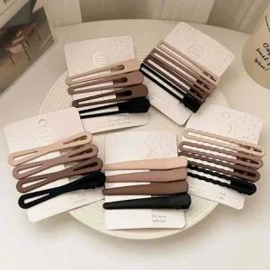 여자 앞머리 옆머리 뒷머리 잔머리 고정 모던 색상 헤어 집게핀