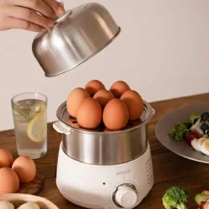 EGOGO 다용도 스텐 계란찜기 반숙 후라이 만두 찐빵 찜기냄비 전기찜기 멀티쿠커 계란찜