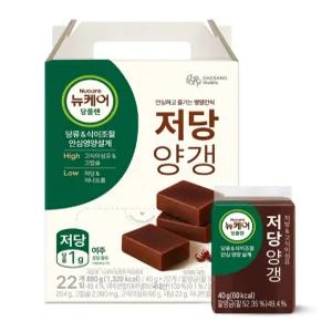 [뉴케어] 당플랜 저당양갱(40g 22입) 1박스 어르신간식